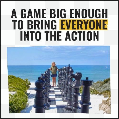 MegaChess Giant Chess Set Game with 49" Tall King - A Large Chess Set Yard Game for Families Looking for Outdoor Jumbo Games - 32 Large Pieces Made from Durable HDPE (Nylon Mat Board Included) - Image 6