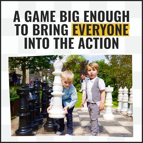 MegaChess Giant Chess Set Game with 37" Tall King - A Large Chess Set Yard Game for Families Looking for Outdoor Jumbo Games - 32 Large Pieces Made from Durable HDPE (Plastic Board Included) - Image 6