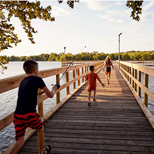 Zebco Kids Rambler Telescopic Spinning Reel and Fishing Rod Combo, 23.5-Inch to 5-Foot 3-Inch Telescoping Fishing Rod, Size 20 Reel, Pre-Spooled with 8-Pound Cajun Line, Seafoam/Black - Image 8