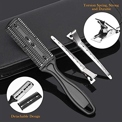 Hair Cutting Kit 6.0inch Silver Barber,Flat,Thinning,Hairdressing Set - Image 8