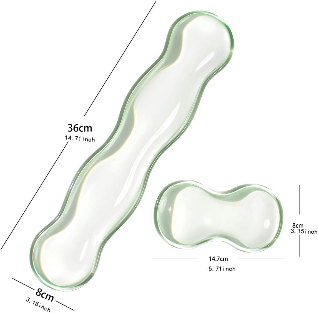 Clear Gel Wrist Rest for Keyboard and Mouse, Green Silicone Mouse Wrist Rest Set, Cute Ergonomic Wrist Rest for Keyboard 60%/75%(Green) - Image 7
