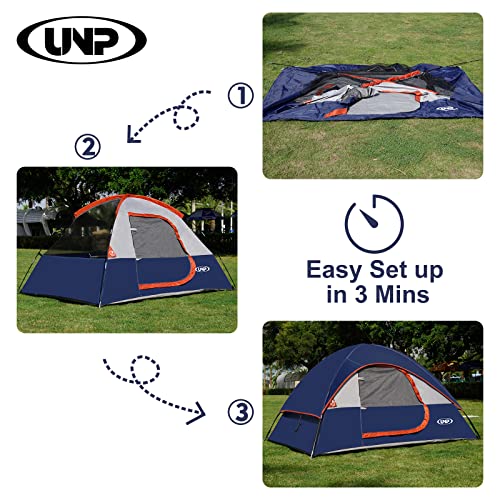 Camping Tent 2 Person, Waterproof Windproof Tent with Rainfly Easy Set up-Portable Dome Tents for Camping - Image 2