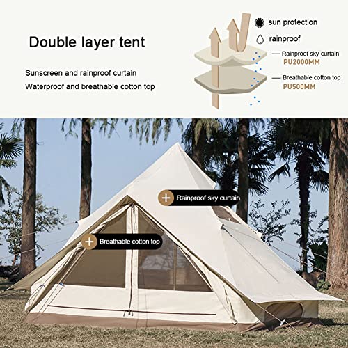 YXLUJYY Camping Tent Waterproof Instant Tent 4-6 Person, Family Cabin Tents, 2 Rooms, Portable Instant Tents with Removable Rainfly, Automatic Tent for Camping Hiking Mountaineering - Image 3