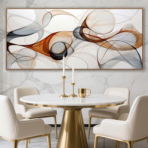 KLAKLA Extra Large Wall Art 86x29 Inches - Abstract Huge Canvas Picture Wall Decor Living Room Oversized Artwork for Walls Bedroom Office Decoration Modern Frame Wall Art - Image 5