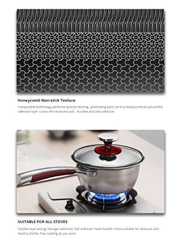 Kitchen Pan Set 16cm Breakfast Pots for Kitchen Frying Pan Milk Pot Stainless Steel Cooking Pots Nonstick Cookware Sets - Image 6