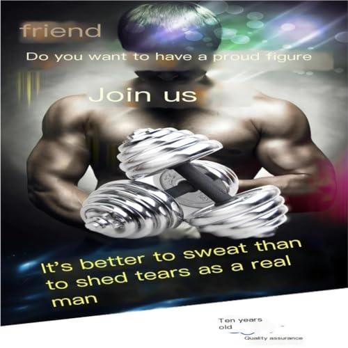 Dumbells Electroplated Pure Iron Dumbbell Fitness Home Adjustable And Removable Weightlifting Barbell Set Combination Dumbell Set (Silver 30KG) - Image 8