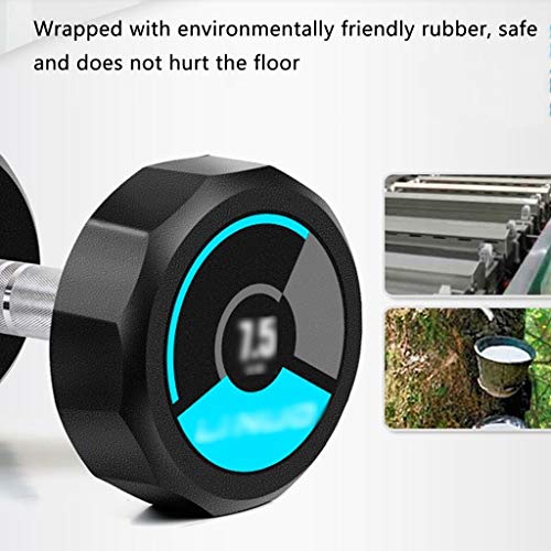 ZYCSKTL Dumbbells Set Adjustable Fillable Dumbbells Set,Household Twelve-Sided Design Professional Fitness Equipment Dumbbells, Men's and Women's Gym-Coated Dumbbells (Color : Blue-30KG*2) - Image 5