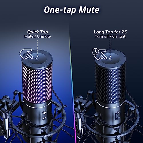 TONOR USB Podcast Microphone, Gaming PC Studio Streaming Mic Kit for PS4/5/Discord/Twitch Gamer, Recording Condenser Equipment Cardioid Microfono for Singing, YouTube, with Adjustable Arm Stand, Q9S - Image 5