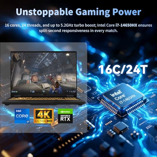 ASUS TUF F16 Gaming Laptop, NVIDIA RTX 5060(8GB GDDR7), Intel 16-Core i7-14650HX, 16" 165Hz 100% sRGB FHD+ Display, WiFi 6E, Windows 11 Pro, RGB Backlit KB, 32GB DDR5, 2TB SSD, w/Accessories - Image 2