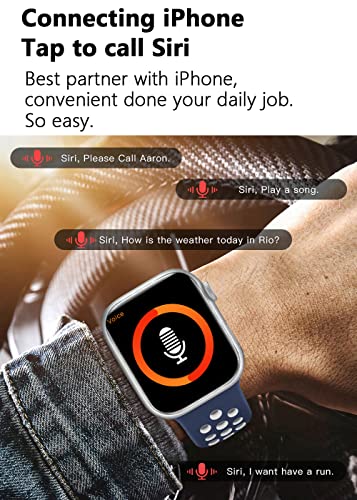 Smart Watch for Men Women Compatible iOS Android iPhone, 2.09'' Smartwatch Activity Fitness Tracker Watch with Answer/Make Calls/SMS/Heart Rate/Sleep Monitor/Pedometer & 2 Bands (Green) - Image 6