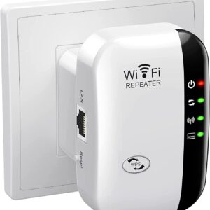 WiFi Extender, WiFi Signal Booster Up to 5800sq.ft and 58 Devices, WiFi Range Extender, Wireless Internet Repeater, Long Range Amplifier with Ethernet Port,1-Key Setup, Access Point, Alexa Compatible
