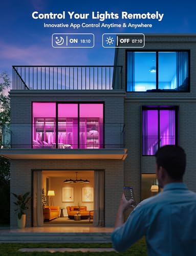 Govee Smart Light Bulbs 1200 Lumens, Color Changing Light Bulbs RGBWW Dimmable, Works with Alexa & Google Assistant, Color Bulb, 12W 85W Equivalent A19 LED Bulbs for Bedroom Living Room, 2 Pack - Image 5