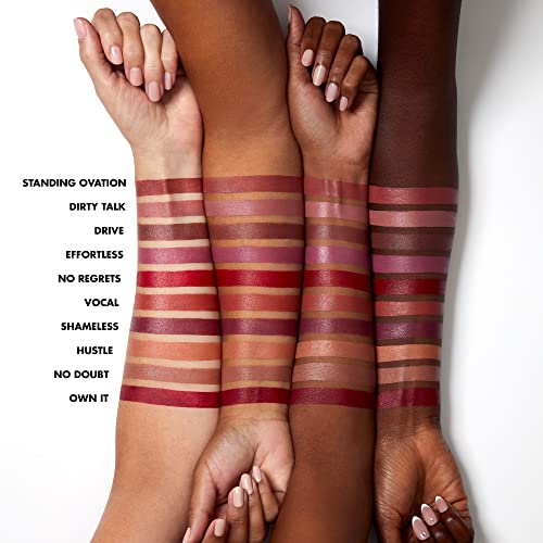 e.l.f. O Face Satin Lipstick, Richly Pigmented, Nourishing & Long-Lasting Creamy Lipstick, Infused With Jojoba, Vegan & Cruelty-Free, No Regrets - Image 3