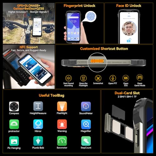 Blackview BL7000 AI 5G Rugged Phone Android 15, 24GB+256GB/2TB MTK Dimensity 6300, 6.78\" FHD+ 120Hz, 50MP + Night Vision 20MP, 7500mAh/33W, Rugged Smartphone Dual SIM/T-Mobile/NFC/OTG/IP69K Waterproof - Image 10