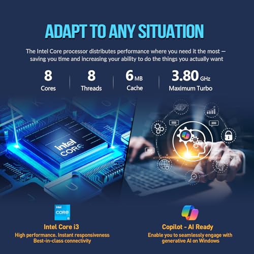 HP Laptops 17 Inch, 17.3" Laptop Computer, HD+ Large Screen, Intel Core i3 (8-Cores), 32GB RAM 1TB SSD, Windows 11 Pro, Number Pad, Wi-Fi 6, USB-C - Image 4