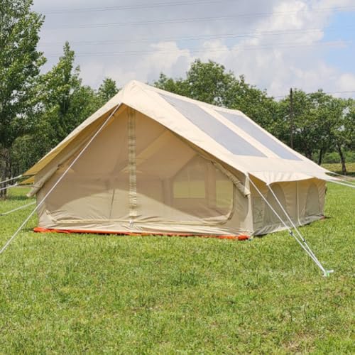 BOOMLATU Cotton Canvas Inflatable Tents for Camping with Stove Jack Hole and Cable,2/4/6 Person Tent with 2 Large TPU Skylights and Pump,Mesh Windows,Easy Setup 4 Season Glamping Tent - Image 5