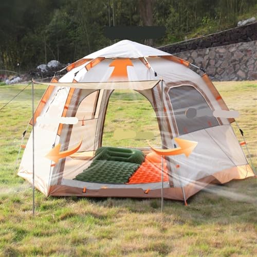 Double Layer Large Camping Tent for Family, Outdoor Recreation, and Parties – Easy Setup Tent for Hiking, Beach, Picnic, and Protection from Rain & Wind - Image 5