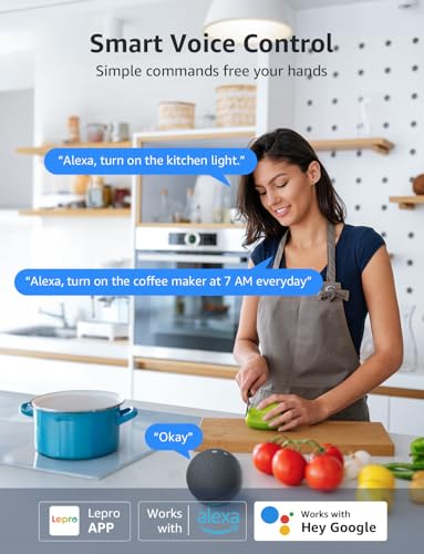 Lepro P1 Smart Plug Mini 15A, WiFi Outlet Plugs Compatible with Alexa & Google Assistant, Voice/APP Control, Timer & Group Controller, 2.4Ghz Only, ETL & FCC Certified, 2-Pack - Image 3