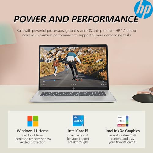 HP 17 Laptop Touch Screen, 17.3″ Laptop Touchscreen Laptop, Intel 10-Core i5 Laptop Computer PC, 32GB RAM 1TB SSD, Windows 11, Copilot AI, Backlit Keyboard, Number Pad - Image 3