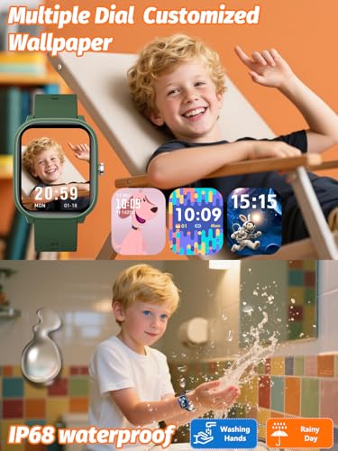 Roffnet Kids Smart Watch for Boys Girls, Fitness Tracker with Heart Rate Sleep Monitor, 1.83" Touchscreen with 12 Puzzle Games, Waterproof Activity Tracker Pedometer for Android iPhone (Black) - Image 6