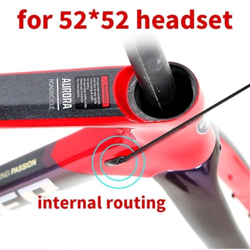 KLYso 46/48/50/52/54cm Lightweight Wind-Breaking Disc Brake Frame Thru Axle 100/142mm Internal Routing 700c Road Bike Frameset Carbon Racing Frame(Orange,50CM) - Image 2