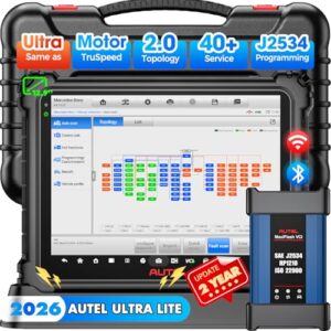 2026 Autel Scanner MaxiCOM Ultra Lite, 2-Year Update, Same as MaxiSys Ultra Up of MS919 MS909 Elite 2 Pro, Intelligent Topology 2.0, Motor TruSpeed, 40+ Reset, 3K+ Bidirectional Diagnostic Scan Tool