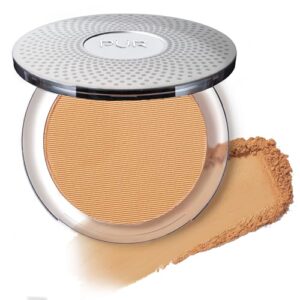 PUR Beauty 4-in-1 Pressed Mineral Makeup Powder Foundation with SPF 15 – Concealer & Finishing Compact Pressed Powder for Face – Buildable Medium to Full Coverage Foundation Powder (Light Tan)