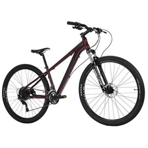 ROYCE UNION RHT Lightweight Aluminum Mountain Bike (Wine), 19 Inch Frame, 22 Speed Shimano Drivetrain, 29″ Wheels