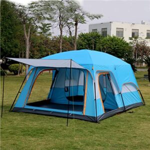 Waterproof Camping Tent,Family Tent with 3 Room 8-12 Person Large Tent 2 Bedroom Family Tent & Sun Shelter,Festival Essential for Outdoor Garden