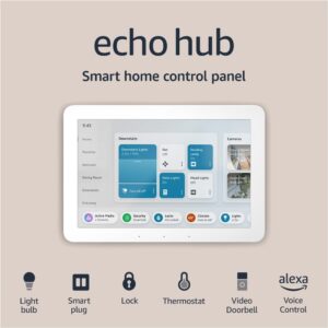 Amazon Echo Hub, 8” smart home control panel with Alexa+ Early Access, Compatible with thousands of devices