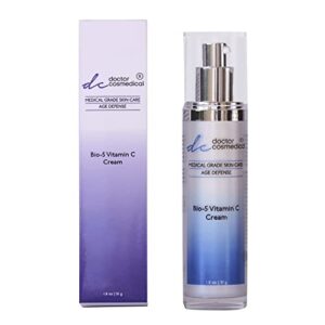 doctor cosmedical Bio-5 Vitamin C Cream Anti-aging Vitamin C Cream to Improve Skin Brightness All Natural Fruit Extracts Vitamin C for Fine Lines, Wrinkles and Dark Spots 1.8 Oz/51 g