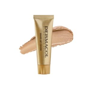 Dermacol – Mini Full Coverage Foundation 13g, Liquid Makeup Matte Foundation with SPF 30, Waterproof Foundation for Oily Skin, Acne, & Under Eye Bags, Long-Lasting Makeup Products Shade- 218
