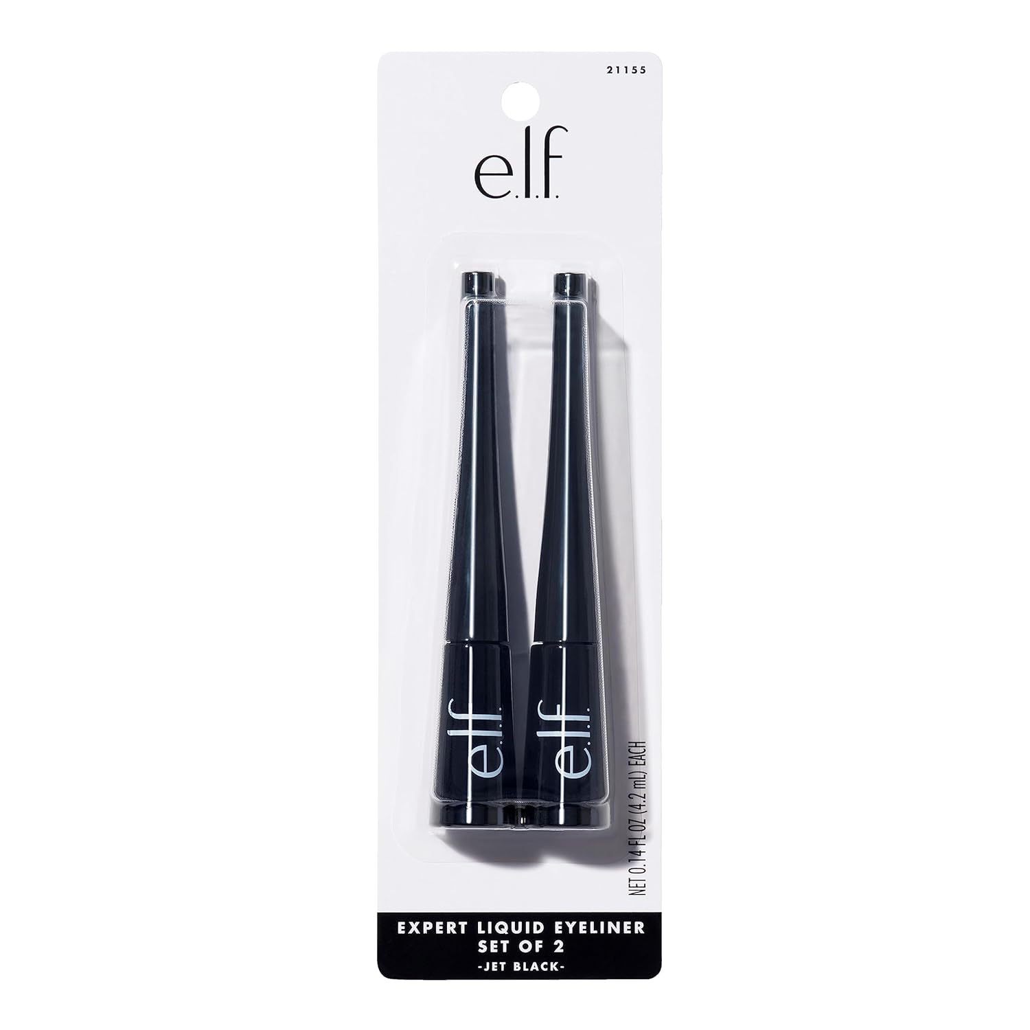 e.l.f. Expert Liquid Liner, High-Pigmented, Extra-Fine Liquid Eyeliner For Precise Definition, Long-Lasting, Vegan & Cruelty-Free, Jet Black, 0.14 oz, 2 count(Pack of 1) - Image 3