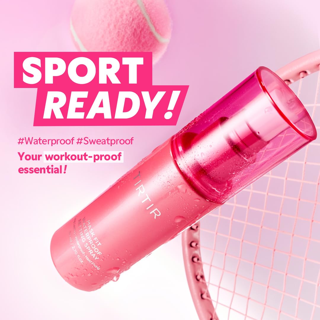 TIRTIR Waterproof Setting Spray – 24 Hour Long Lasting Fix, Sweatproof Water Resistant Makeup Finisher – Ethanol Free, Semi Matte Finish for Oily Skin – Korean Makeup Fixer - Image 8
