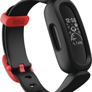 Fitbit Ace 3 Activity-Tracker for Kids 6+ One Size, Black/Racer Red