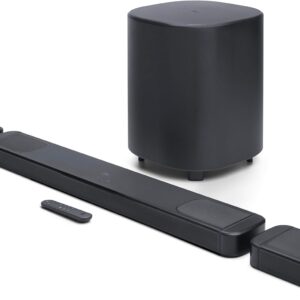 JBL Bar 1000MK2-7.1.4 Channel soundbar System with Detachable Surround Speakers, MultiBeam 3.0™, Dolby Atmos® and DTS:X®, 480W RMS with 10″ Sub & Works with Voice Assistant-Enabled Speakers (Black)