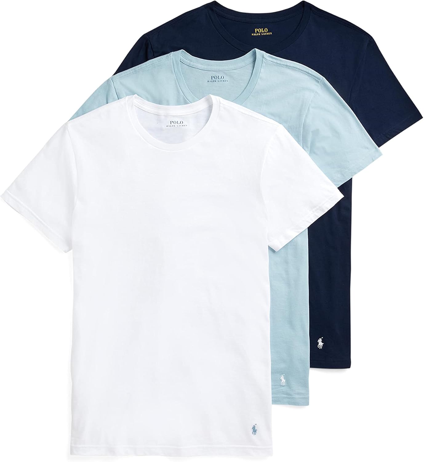 POLO RALPH LAUREN Men's Classic Fit Undershirt W/Wicking 3-Pack Crews
