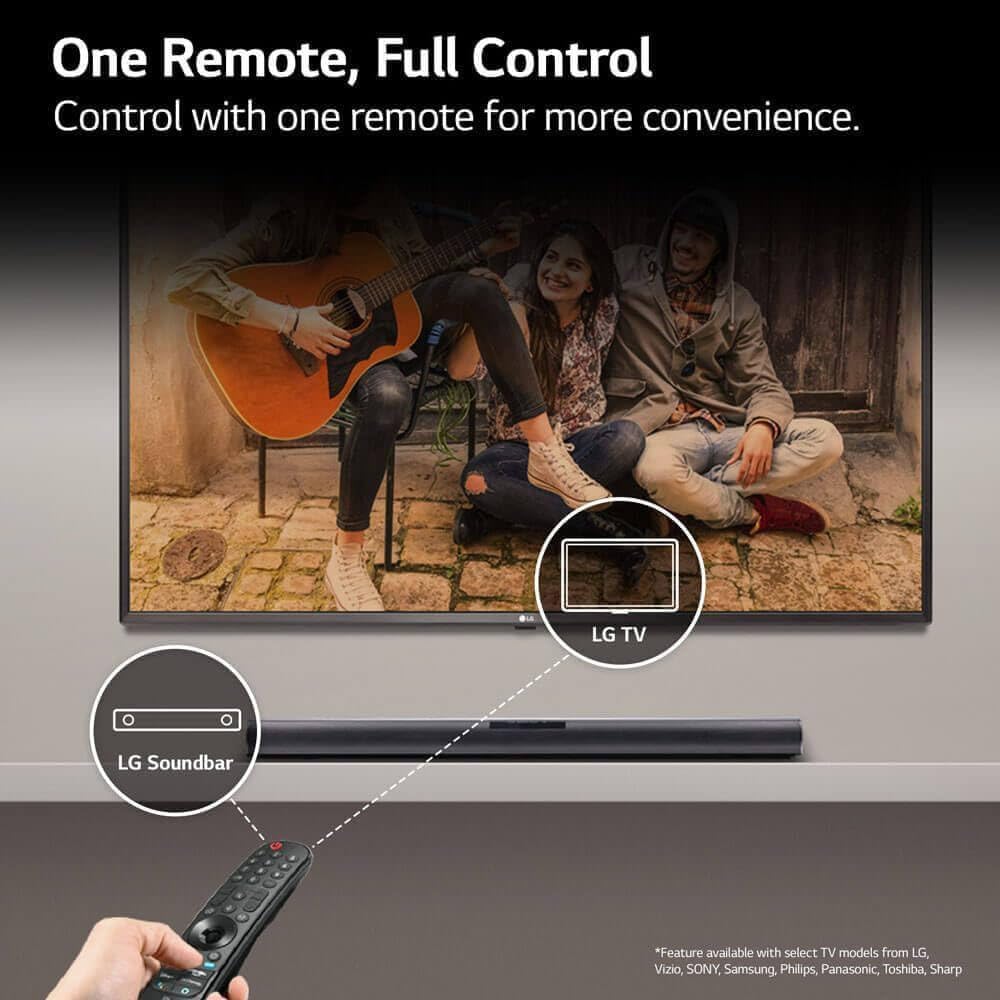 LG SQC4RKIT1 Sound Bar with 12 Mo CPS, HDMI Cable, 4.1 Channel Home Theater System, Wireless Subwoofer and Rear Speakers, Dolby Digital Surround Sound, Bluetooth, Wall Mountable, Black - Image 6