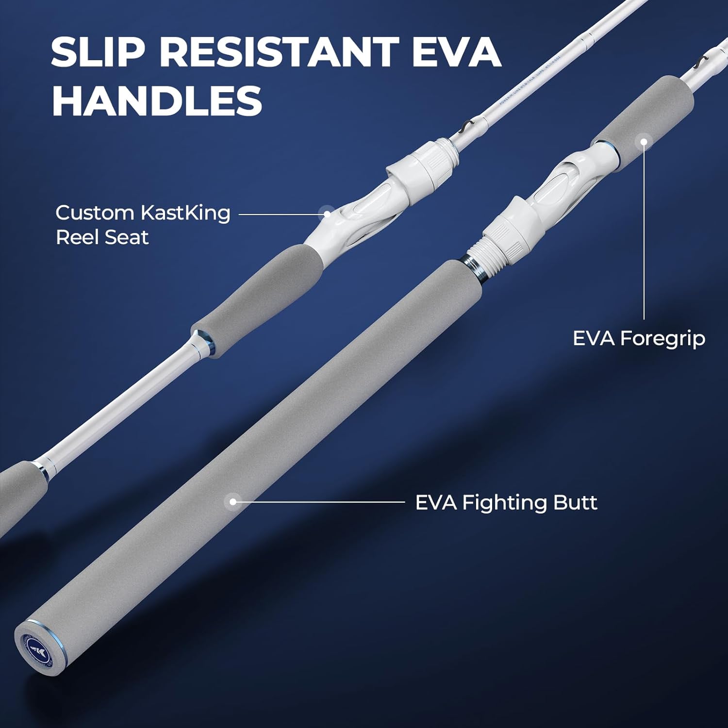 KastKing Centron Lite Fishing Rod and Reel Combo, IM6 Graphite 2Pc Blanks, Stainless Steel Guides with Ceramic Rings, Contoured EVA Handles & Fighting Butt, Split or Full Rear Handle Design, 13 Models - Image 6