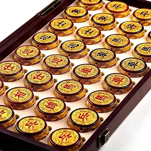 DDYYCX Chinese Chess, Portable Chinese Chess Set with Folding Board, Xiangqi Traditional Tabletop Strategy and Board Game, Perfect for Kids Adults Family (Size : 6cm/2.4") - Image 4