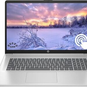 HP 17.3” Touchscreen Business Laptop & Student Computer, 32GB RAM 1TB SSD, 12-Cores Intel Ultra 7, Windows 11, Backlit Keyboard, PLUSERA Earphones, Silver