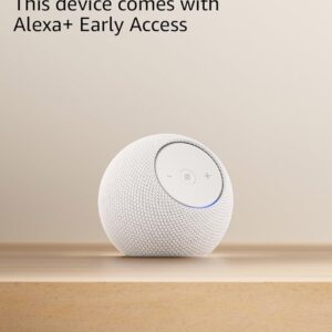 Amazon Echo Dot Max (newest model), Alexa speaker with room-filling sound and built-in smart home hub, with Alexa+ Early Access, Glacier White
