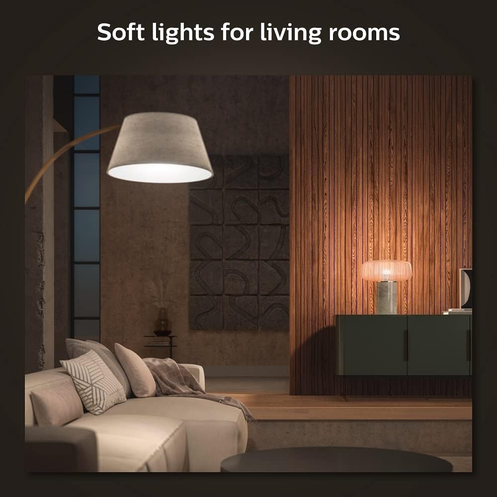 Philips Hue Smart 75W A19 LED Bulb - Soft Warm White Light - 1 Pack - 1100LM - E26 - Indoor - Control with Hue App - Works with Alexa, Google Assistant and Apple Homekit - Image 5