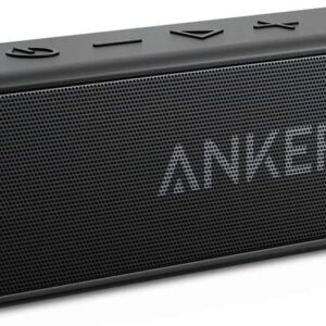 Anker Soundcore 2 Portable Bluetooth Speaker with Stereo Sound, Bluetooth 5, Bassup, IPX7 Waterproof, 24-Hour Playtime, Wireless Stereo Pairing, Speaker for Home, Outdoors, Travel