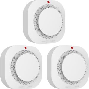 Smoke Detector, Battery Powered Fire Alarms for Home,10 Year Sensor Life Photoelectric Smoke Alarm with Test/Mute Button,PG-S11,3 PCS