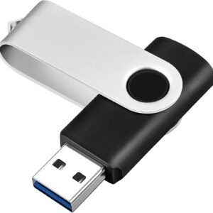 128GB Flash Drive USB 3.0 High Speed Storage Thumb Drives Memory Stick with LED Indicator, Swivel Metal Photo Stick Pendrive Jump Drives Memoria USB Drive Zip Data Storage School Office Supplies