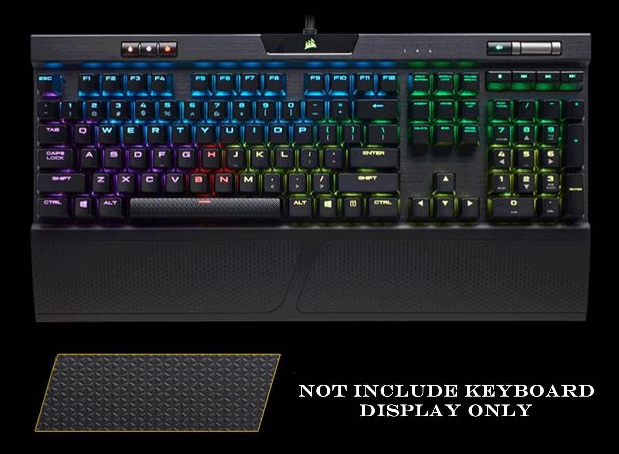 New Ergonomic Memory Foam, Polyester Wrist Rest for Corsair K70 RGB MK.2 Mechanical Gaming Keyboard (Black, Minimalist Style) - Image 3