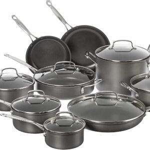 Cuisinart 17-Piece Cookware Set, Chef’s Classic Nonstick Hard Anodized, 66-17