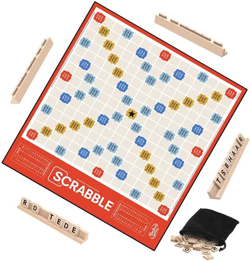 Hasbro Gaming Scrabble Board Game, Classic Word Games for Kids Ages 8 and Up, Fun Family Game for 2-4 Players, The Classic Crossword Game - Image 3