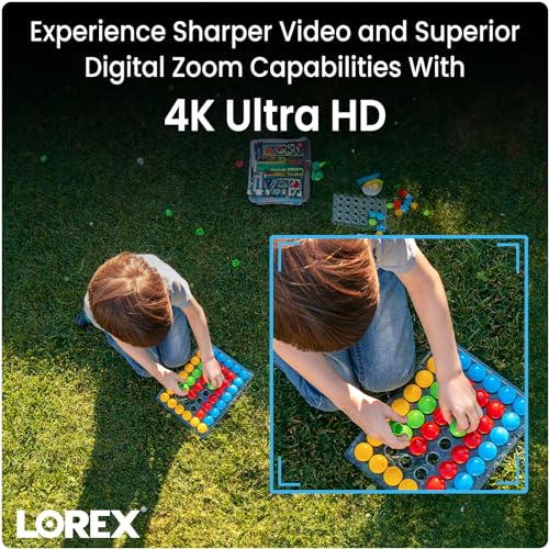 Lorex 4K 8MP IP Wired Metal Dome Outdoor/Indoor Security Camera - Smart Security Lighting, Smart Motion Detection, Deterrence Siren, Color Night Vision Booster, 2-Way Talk, IP67 Weatherproof (Black) - Image 4